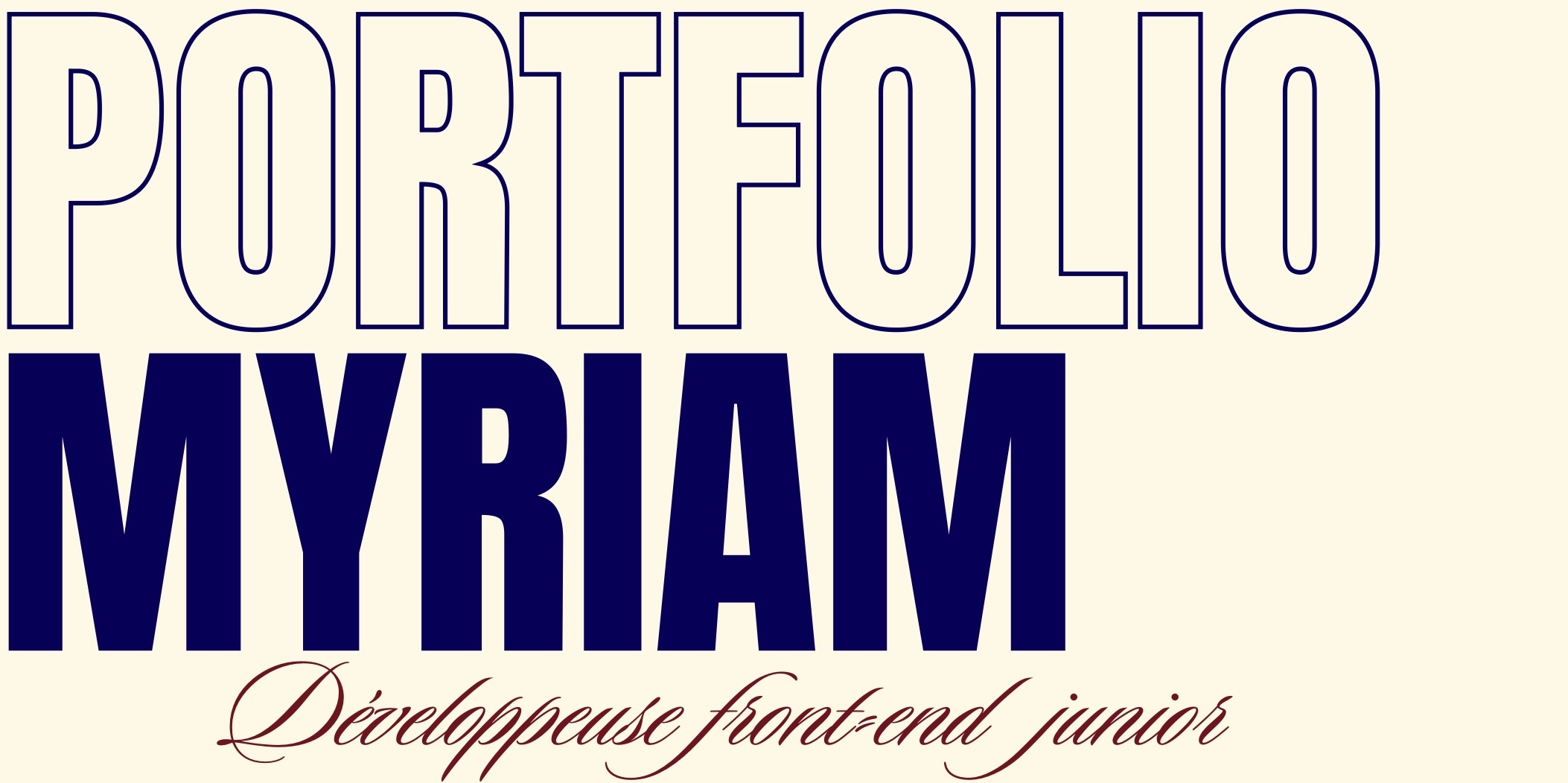 Portfolio Myriam